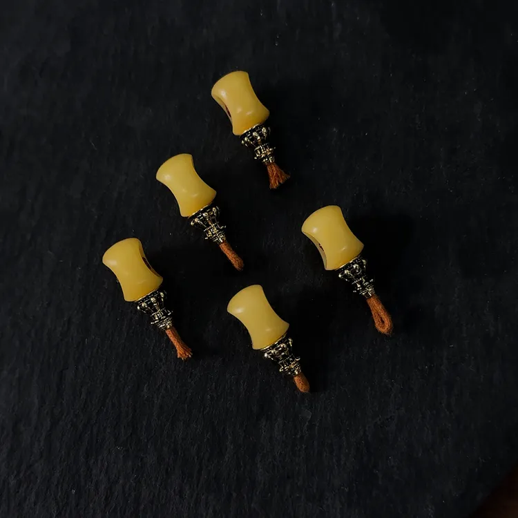 对孔9.5mm驼骨三通，适配5-8mm任何珠型，佛塔过双股1.2mm棉线。