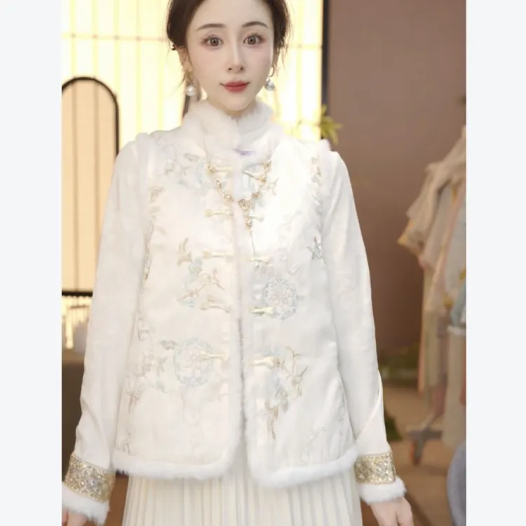 CJ【绮楼】新中式秋季新款中国风百搭立领复古马甲739