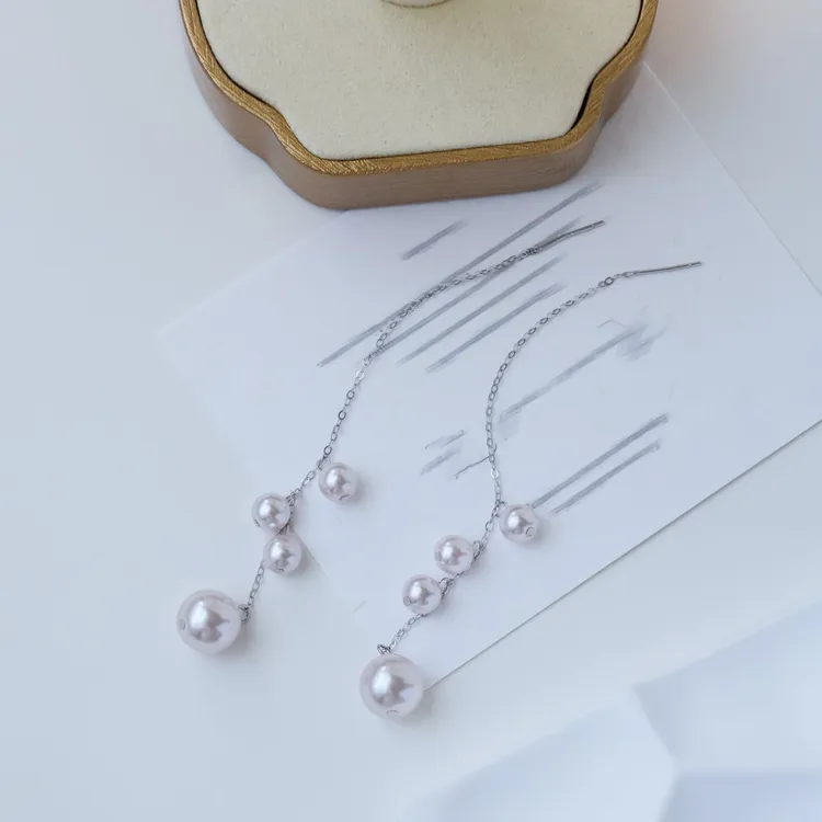 余沫儿 925银耳饰 曼塔玫瑰紫珠葡萄流苏耳线灵动活泼长款经典