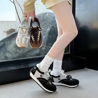 阿比让时尚潮流复古休闲风刺绣舒适百搭透气阿甘鞋休闲鞋女鞋
