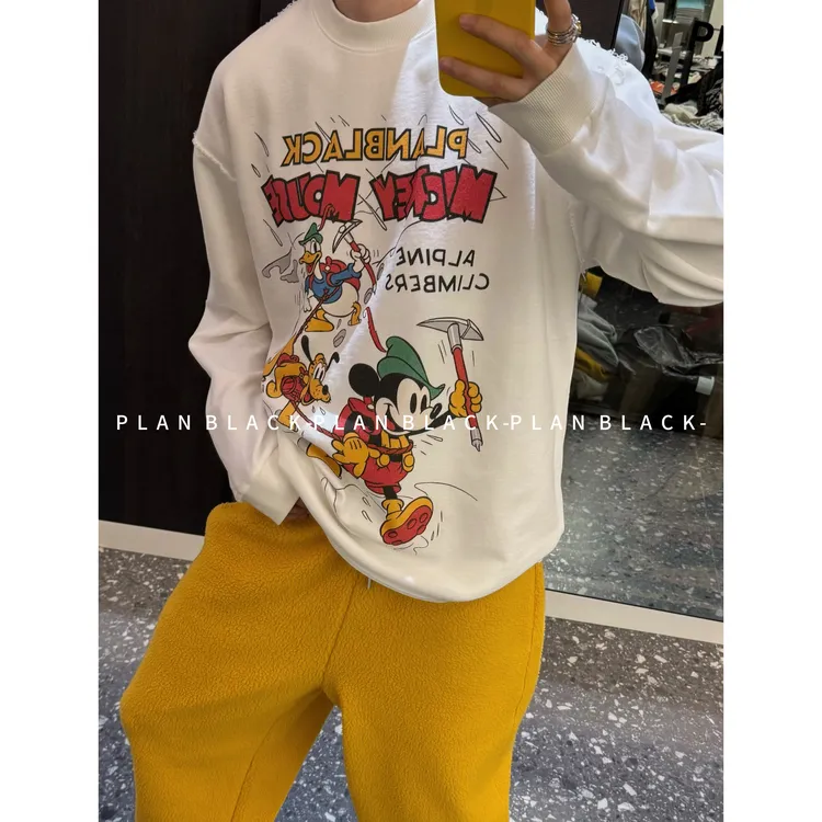 RICH陈发财【探险小纵队】Mickey！趣玩风印花潮搭松弛感卫衣8297