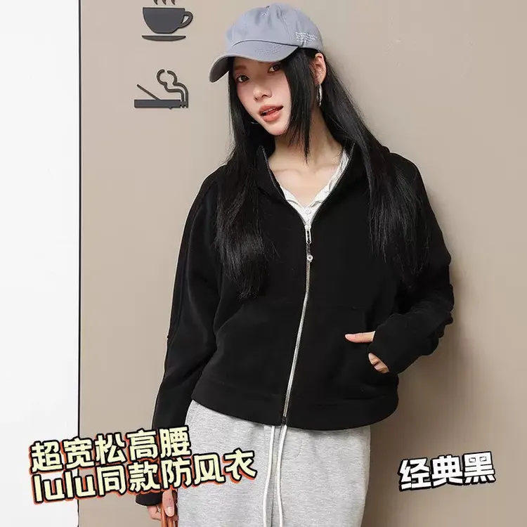 EUJE 秋冬长袖卫衣lulu同款连帽衣瑜伽服健身服女加绒跑步外套