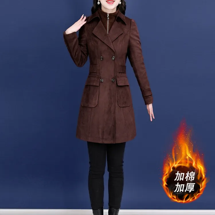 【棉服】28496泓澄茂冬季新款优雅气质休闲时尚大气修身棉服