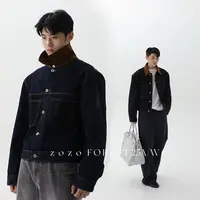 ZOZOFOREST【3260】“niuniu拼接领”老钱新贵巴恩风谷仓牛仔夹克外套