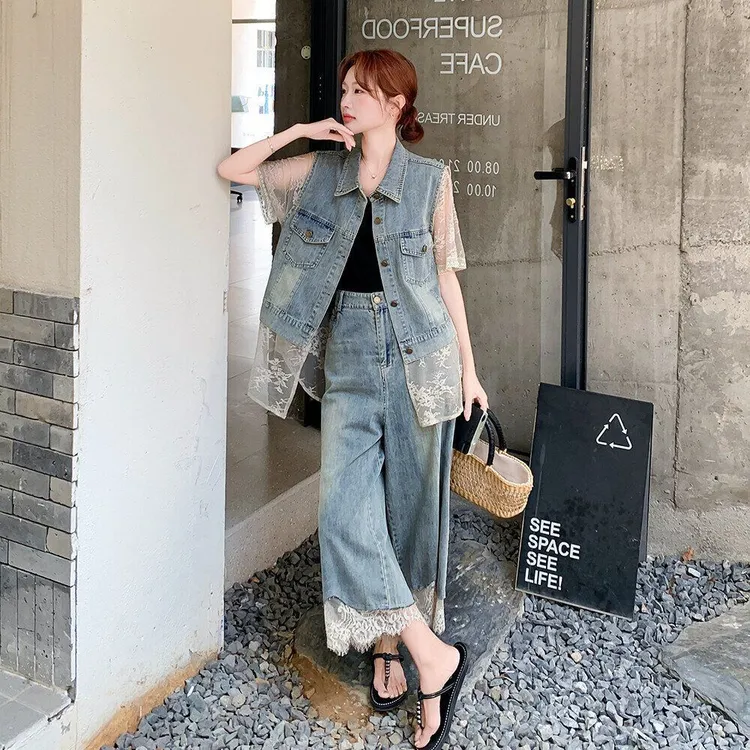 2025夏季新款韩版时尚气质高级感显瘦长袖上衣+高腰阔腿裤两