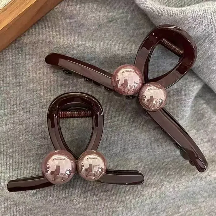 高级感珍珠抓夹大号鲨鱼夹发夹女新款后脑勺盘发夹子发饰