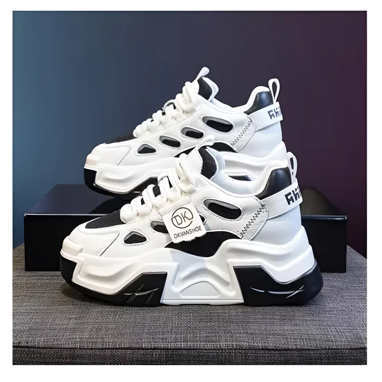 【艳公子专属】内增高老爹鞋女2025年四季新款厚底休闲运动鞋网面