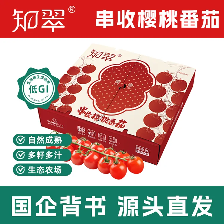 知翠串收樱桃番茄国企品质西红柿无土栽培低GI高品质番茄