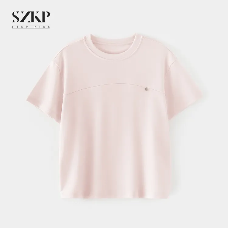 SZKP夏季新款女童薄款透气中大童短袖儿童时尚百搭t恤BGYX551527