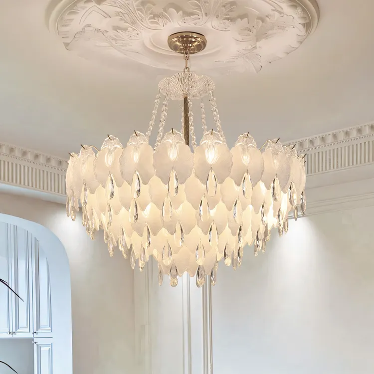 法式奶油风卧室吊灯高级感客厅灯温馨浪漫主卧室婚房公主房间灯具