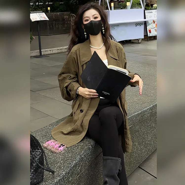 【Linda姐高端线】秋季时尚气质高级感休闲风衣外套AA5WFY0071