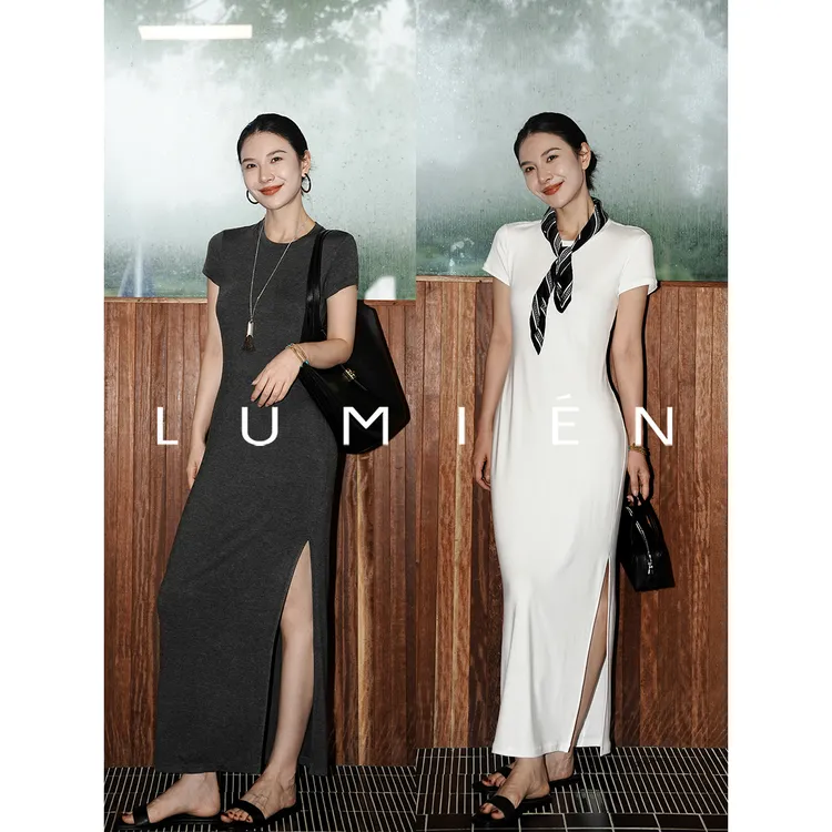【LUMIEN】“清醒沉沦”侧开叉修身连衣裙LX5FLL108