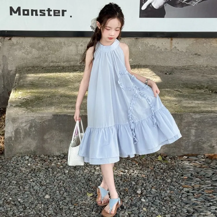 女童夏季连衣裙2025新款夏装棉布裙夏天吊带长裙子CSC2280