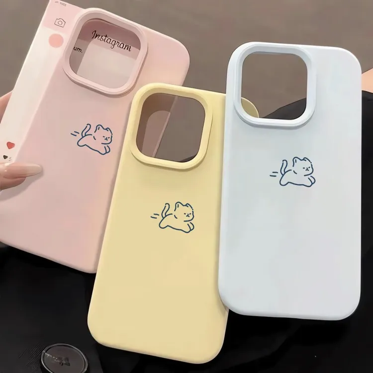 叮霖可爱奔跑小猫适用iPhone16/15pro苹果14/13/12手机壳糯米11套