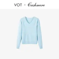 【澳洲进口纱线】轻奢羊毛羊绒拉毛 套头款针织长袖V领羊毛衫A02672