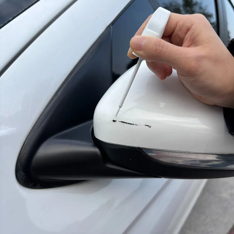 珍珠白色汽车专用点漆笔白色自喷漆黑色修补银色红色防锈油漆笔