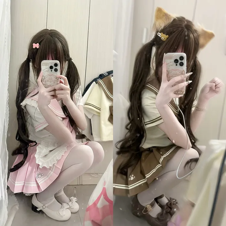 【仆仆熊】布偶熊原创正版jk水手服制服学院风幼稚园刺绣萌系少女