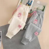女童裤子秋冬款儿童休闲加绒加厚运动裤中大童冬季卫裤女孩运动裤
