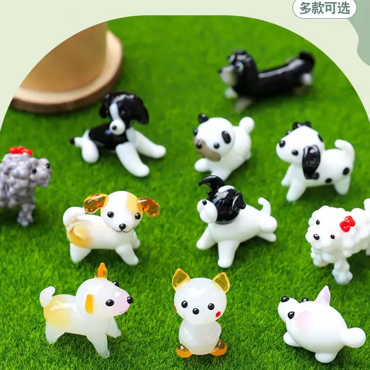 纯手工琉璃小狗摆件任选3只（3只套装）（淄博礼物）