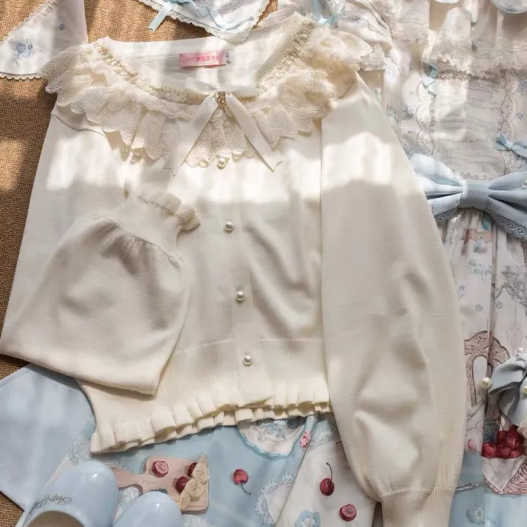 【绮梦开衫】现货秒发 Lolita毛衣开衫复古针织开衫软妹外套