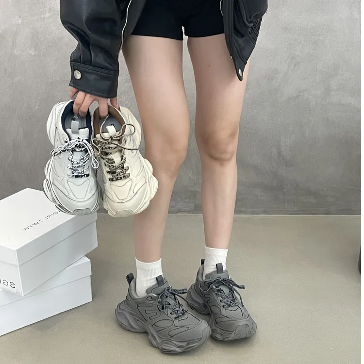 SGIRL TWTW复古唇色厚底老爹鞋新款时尚增高百搭运动鞋A799-29