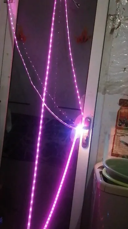 全彩编程LED户外遥控跑马灯带！6米+控制器。家用灯条氛围灯房间