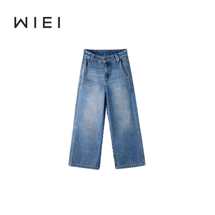《WI EI》摩登神裤*极简ROW 直筒显瘦显高九分牛仔裤W25203001