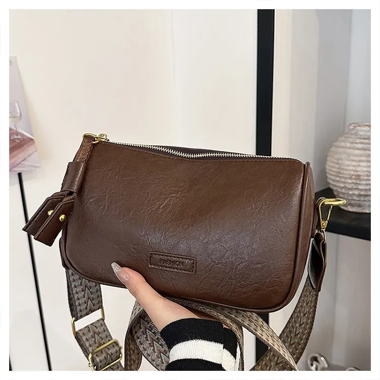 美拉德复古包包女2024新款秋冬高级感小众马鞍小包百搭单肩斜挎包