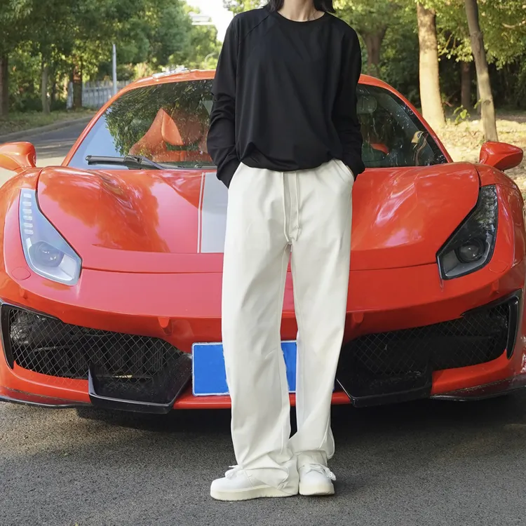 弯刀牛仔裤休闲裤秋季长裤灯芯绒运动休闲裤时尚纯色百搭卡其