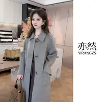 休闲风秋冬韩版时尚洋气经典百搭中长款羊毛大衣 2503