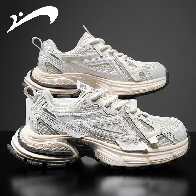 贵人鸟男鞋2026新款春夏季网面透气运动鞋子男情侣复古厚底老爹鞋商品图