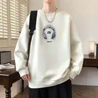 2025秋季新品韩版宽松青少年卫衣男时尚休闲舒适百搭长袖打底衫潮