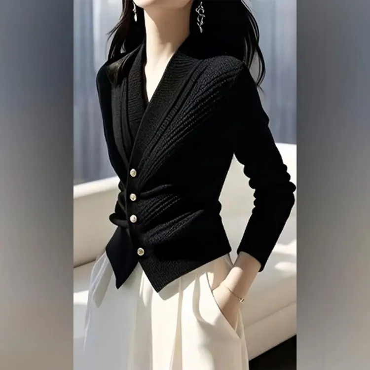 慵懒风高级感超好看针织开衫女春季新款漂亮气质显瘦收腰内搭毛衣