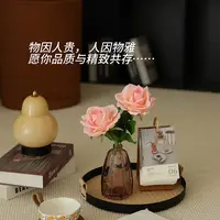 浅粉色奥斯汀玫瑰套装假花仿真花餐桌花电视柜茶几玄关摆件装饰