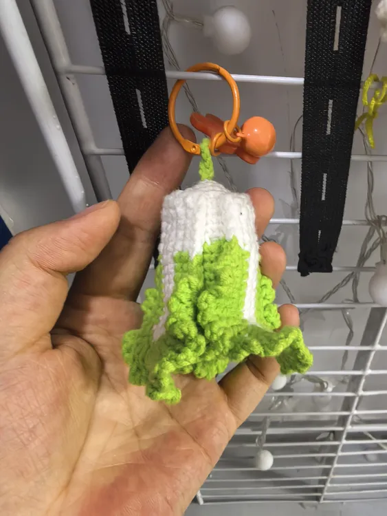 手工钩织挂件，白菜百财