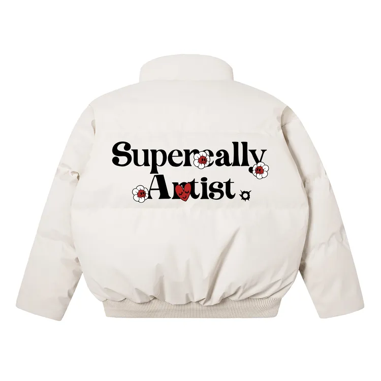 SUPEREALLY花体字母保暖锁温百搭日常通勤户外夹克外套面包棉服 