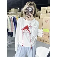 【梦梦】秋季新款百搭时尚针织卡通长袖圆领T恤-9666