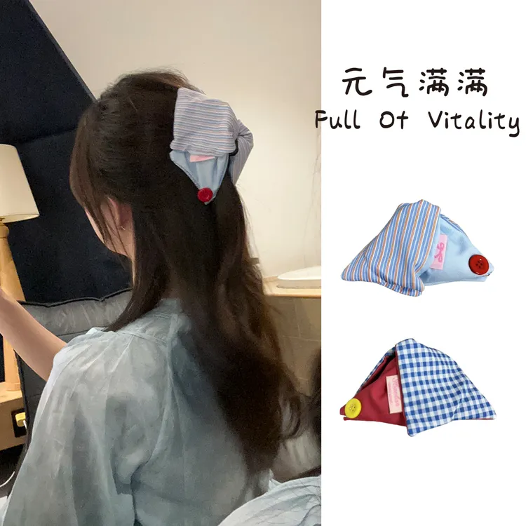 元气满满韩系甜美少女风蝴蝶结鲨鱼夹韩系可爱百搭发饰头饰发夹商品图