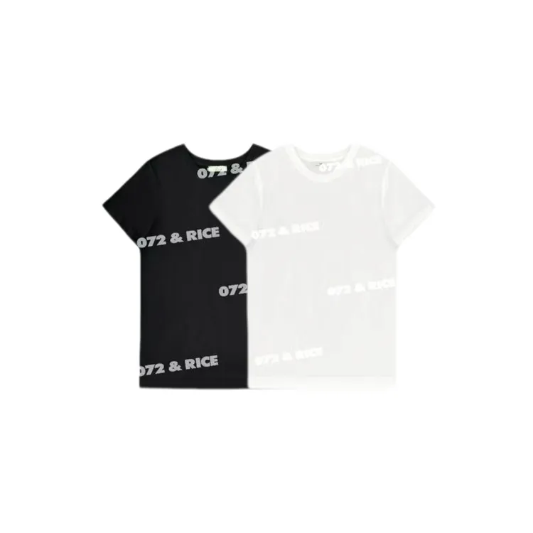 072 & RICE【白敬亭TEE】100纯棉 夏季休闲圆领短袖T恤 32NB323Z*
