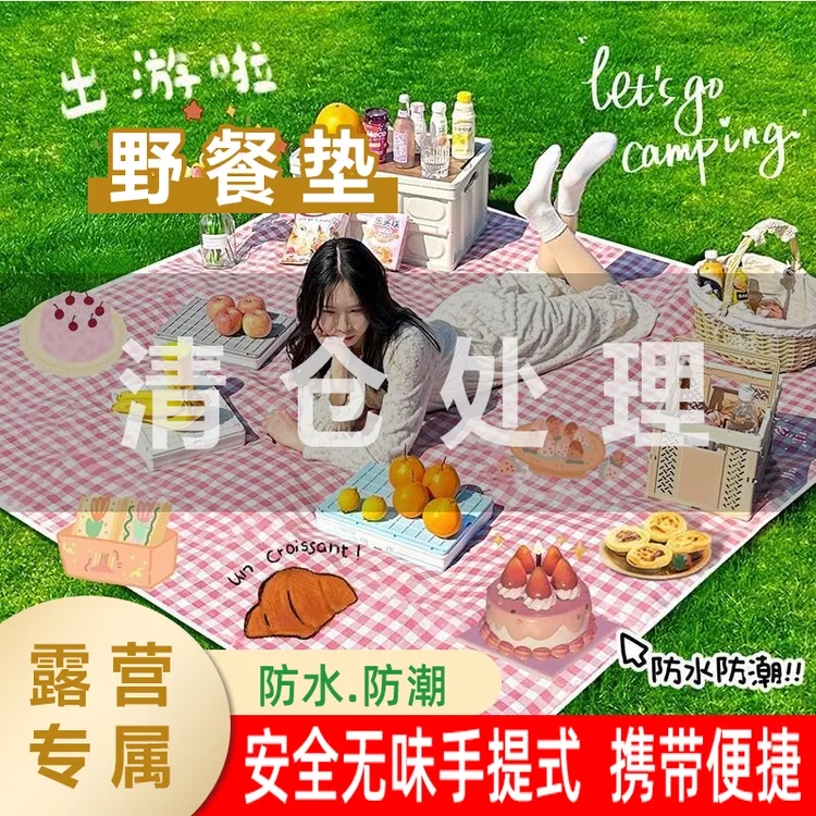 野餐垫户外防潮垫便携春游地垫野餐布ins风露营垫子野餐必备用品