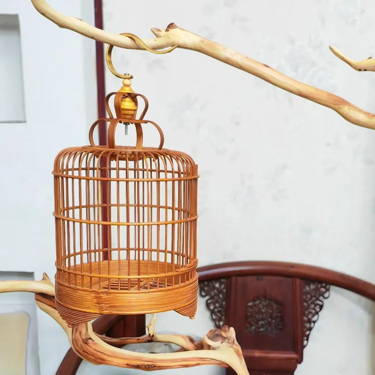 纯手工精制竹制宠物爬虫鸣虫蟋蟀蝈蝈笼子用具