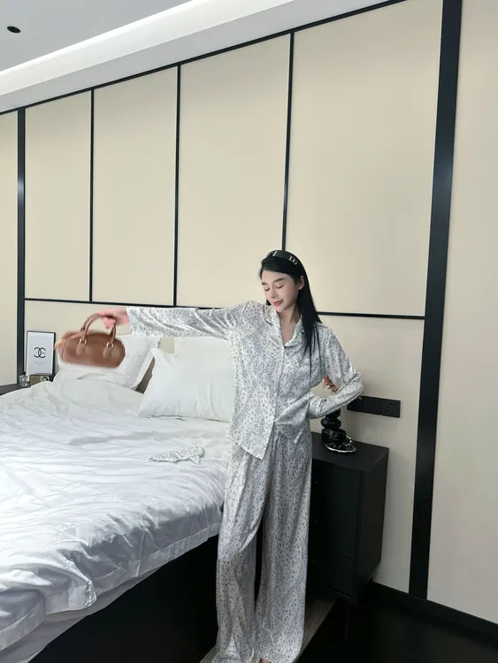 【俏皮甜心】韩系高级感豹纹印花春秋ins风设计感显瘦家居服