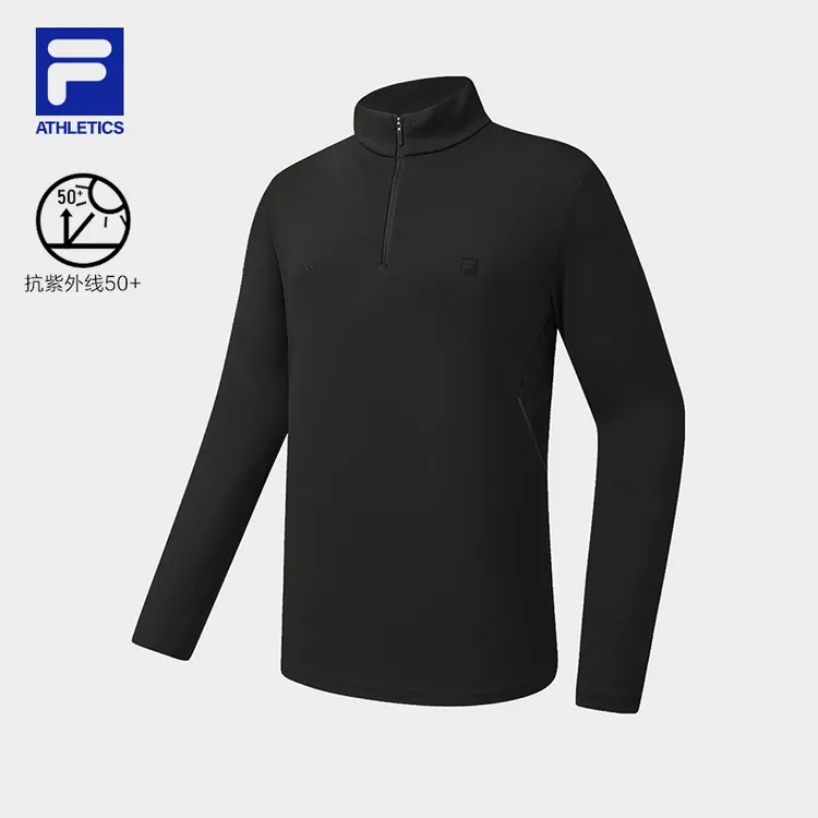Fila/斐乐男士【高弹保暖半拉链立领】秋冬运动亲肤长袖A51M541204F