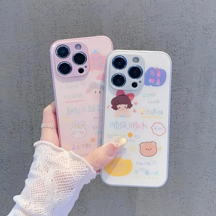 顺风顺水未来可期玻璃壳适用苹果16华为oppo小米15vivo手机壳新款