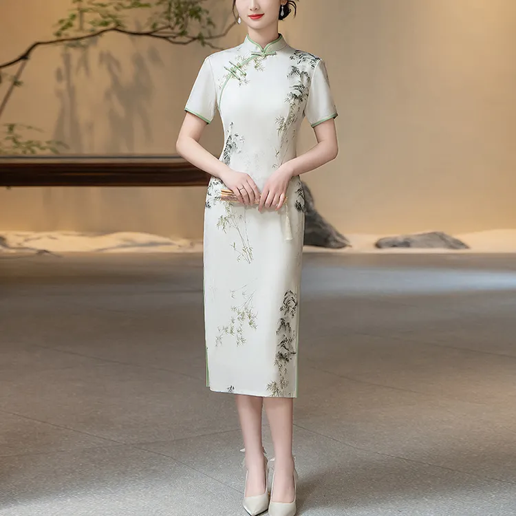 高端绝美新中式旗袍2025新款夏季民国风晚礼服老上海日常可穿裙子