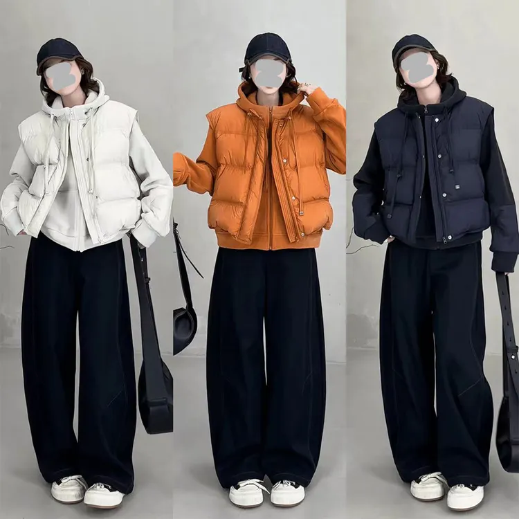 【轻谧暖冬】韩系时尚套装2025年秋季新款潮流圆领卫衣马甲两件套