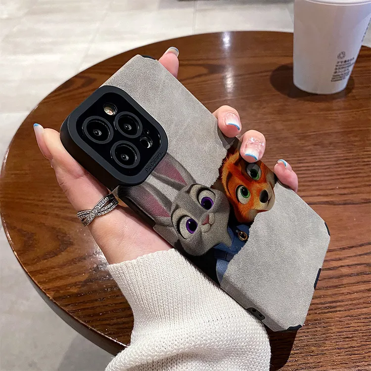 长耳狐狸适用苹果iPhone17新款17pro防摔16手机壳15翻毛皮14硅胶