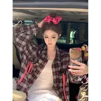 【米果妈】儿童2025秋季新款格子休闲衬衫B5004