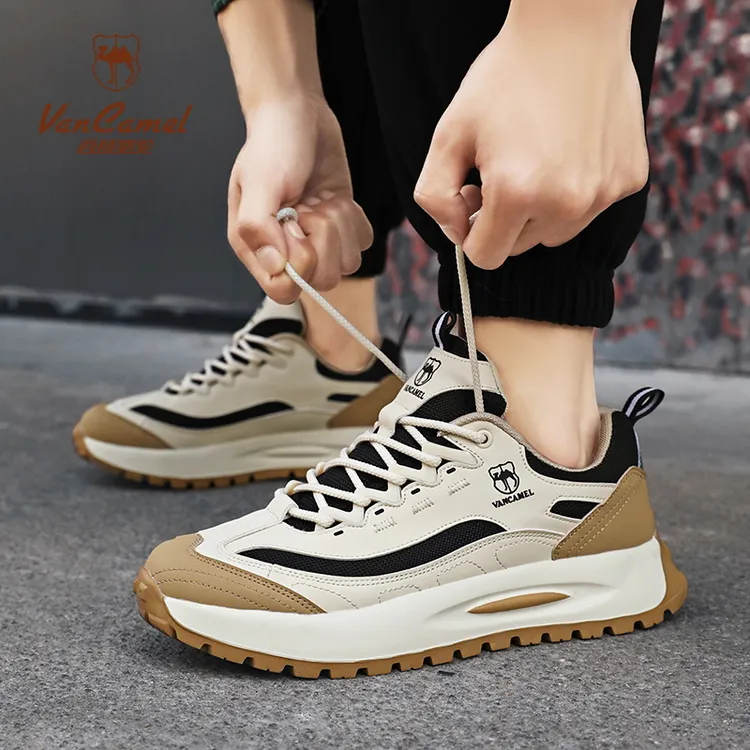 VANCAMEL/西域骆驼秋季透气厚底运动跑步潮流防滑时尚户外休闲鞋