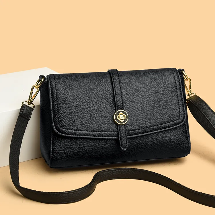 软皮女包爆款高级感时尚潮妈妈款中年斜跨包大容量通勤单肩sl6088